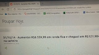 Poupar Hoje  Minha carteira em 311024 Cheguei em 121 mil [upl. by Proulx]