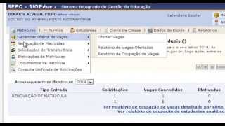 SIGEduc  Vídeo Tutorial  Renovação de Matrículas [upl. by Arihday960]