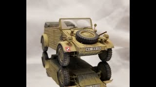 VW Type 82 Kubelwagen by Italeri Part 2 Painting and Weathering [upl. by Dilaw]