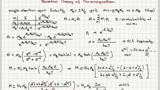 Week 61 Quantum Theory of Paramagnetism [upl. by Verner]