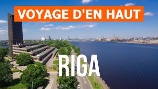 Riga vue du ciel  Vidéo drone en 4K  Lettonie ville de Riga depuis les airs [upl. by Suitangi]