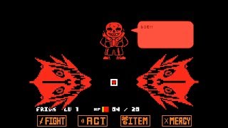 UnitaleCYF Underfell sans戦Undertale fangame [upl. by Ociral413]