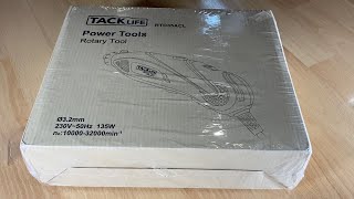 Tacklife RTD35ACL Advanced Multifunctional Rotary Tool Kit w Accessories unboxing and instructions [upl. by Fenner679]