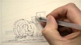 How to Draw book page 195 Copic marker Pilot HI TEC pen [upl. by Monney]