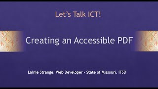 Creating an Accessible PDF [upl. by Leitao]