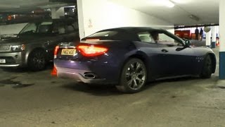 Maserati GranTurismo scrapes undercarriage in carpark Short vid [upl. by Jamison]