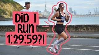 Auckland Waterfront Half Marathon VLOG  Attempting sub 90 [upl. by Eniamor]