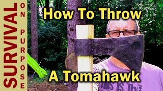 How To Throw A Tomahawk  Survival On Purpose [upl. by Ahsenak]