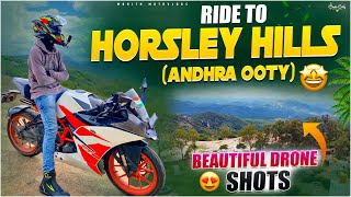 RIDE TO HORSLEY HILLS  ANDHRA OOTY🤩  BEAUTIFUL DRONE SHOTS😍  Telugu Motovlog  Mohith Motovlogs [upl. by Notyalc]