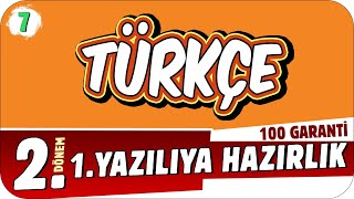 7Sınıf Türkçe 2Dönem 1Yazılıya Hazırlık 📝 2023 [upl. by Brande]