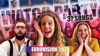 Americans React To Eurovision 2024  ALL SONGS [upl. by Hung]