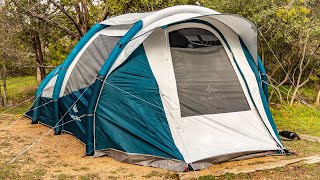 INFLATING the Decathlon Quechua Fresh amp Black Air Seconds 4 Person Tent [upl. by Odraner771]