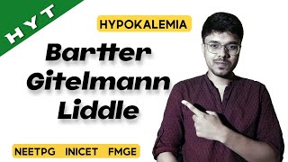 Bartter Gitelmann Liddles Syndrome  Hypokalemia  Medicine  HYT  NEETPG  INICET  FMGE [upl. by Karylin]