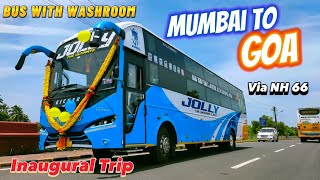 Mumbai to Goa by Jolly Travels Latest AC Sleeper Bus with Washroom  Via NH 66 Route 🛣️ [upl. by Beryle]