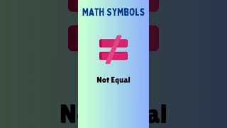 quotQuick Guide to Math Symbols Expand Your Knowledgequot mathsymbols shorts vocabularyimprove [upl. by Peadar]