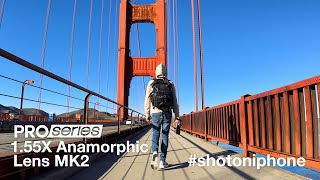 shotoniphone with Beastgrip 155X Anamorphic Lens MK2  cinematic San Francisco [upl. by Nabetse]