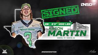 North Texas Football QB  Kason Martin NSD 2017 [upl. by Auqinot]