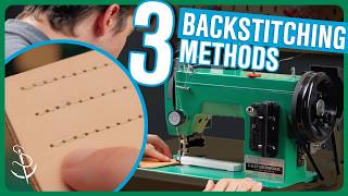 Backstitching Leather on a Sewing Machine Made Easy [upl. by Nahsrad]