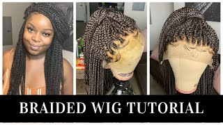 Simple Box Braided Wig Tutorial [upl. by Akihc]