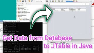 Java and Mysql  How to Get Data from Database to JTable in Java  Display MySQL Data into JTable ⠀ [upl. by Medarda104]