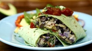 How to Make Black Bean Burritos  Mexican Recipes  Allrecipescom [upl. by Barret279]