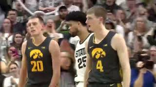 Iowa defeats MSU at the Breslin Center [upl. by Nollek546]