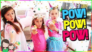 3 Mädchen und 1 Einhorn Party 😍 Party Pop Teenies mit Lulu amp Leon und Spielzeugtester 😍 [upl. by Suoivatra]