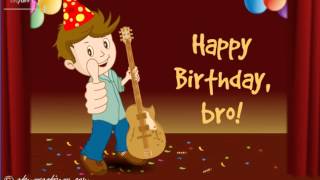 Happy Birthday  Brother  Whishes  Ecard  Greetings  Video  08 04 [upl. by Saticilef511]