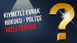 Kıymetli Evrak HukukuPoliçePoliçede Zorunlu UnsurlarMüracaat HakkıProtestoAval [upl. by Siskind]