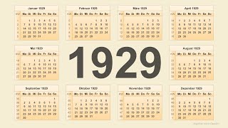 Kalender 1929 [upl. by Alaunnoif794]