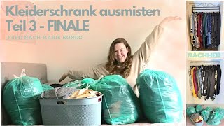 Kleiderschrank ausmisten EXTREM Teil 3✨Konmari Methode ✨ nachher 1 Jahr später  FINALE [upl. by Krid]