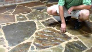 Flagstone patio characteristics  Austin TX [upl. by Jeralee194]