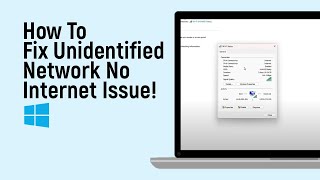 How To Fix Unidentified Network No Internet Issue In Windows 1011 easy [upl. by Notnilc]