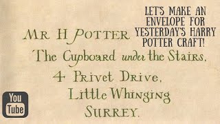 DIY HARRY POTTER ENVELOPE SUPER EASY [upl. by Patrizio]