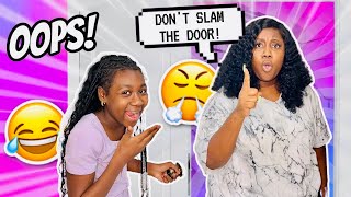 SLAMMING THE DOOR IN MY MOM FACE TO SEE HER REACTION [upl. by Norrv]