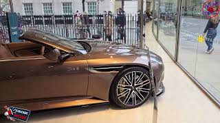 ASTON MARTINS SHOW ROOM CENTRAL LONDON DB12 AND DBX CHECK THEM OUT [upl. by Ahcarb899]