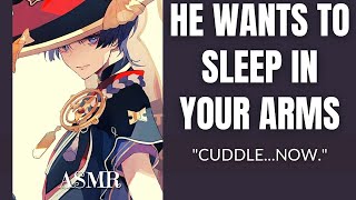 He wants to sleep in your arms  Scaramouche x listener [upl. by Nahtanoj8]