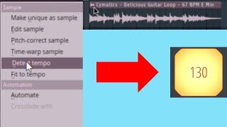 FL Studio Tutorial  How to Detect the Tempo of a Sample in FL Studio [upl. by Gayleen]