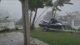 Typhoon Mawar batters Guam with 150 mph winds causing widespread damage [upl. by Emmuela177]