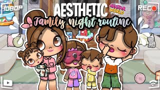 AESTHETIC Family Night Routine💖🌈with voice🔊 Avatar world [upl. by Soloma]