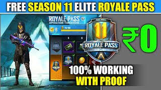 HOW TO GET FREE ROYALE PASS SEASON 11 IN PUBG MOBILE [upl. by Ennairb752]