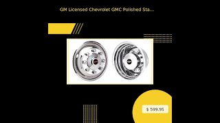 GM Licensed Chevrolet GMC Polished Stainless Steel Wheel Simulators  Liners 195quot 29717 [upl. by Bor413]