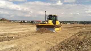 Komatsu D61EX Dozing with Topcon GPS System [upl. by Elayne]