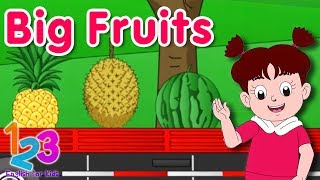 Belajar Bahasa Inggris Mengenal Buah Berukuran Besar  123 English For Kids  Kartun Anak Channel [upl. by Alvy26]