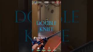 Double Knife crazy valorant gaming knifekill shorts viral 1 [upl. by Hsara215]