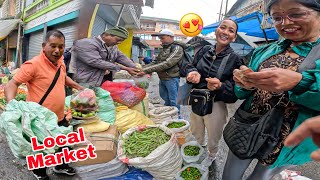 Local Sabjiya Khareednay Sukhia Haat Bazaar Aya 😍 [upl. by Kihtrak]