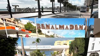 Fuengirola to Malaga on the Coastal Roads via Benálmadena amp Torremolinos [upl. by Goldia]