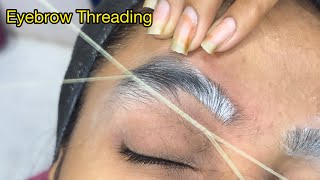 Heavy growth hair Eyebrows Threadingpratibhabeautyparlour9039 [upl. by Arbe37]