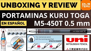 Unboxing y Review Completa del Portaminas KURU TOGA 450T 05 mm  UNI  UNI BALL  Mitsubishi Pencil [upl. by Ferretti]