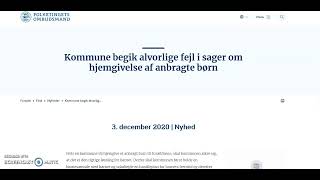 Folketingets Ombudsmand om fejl i kommunale børne familiesager sager [upl. by Knorring]